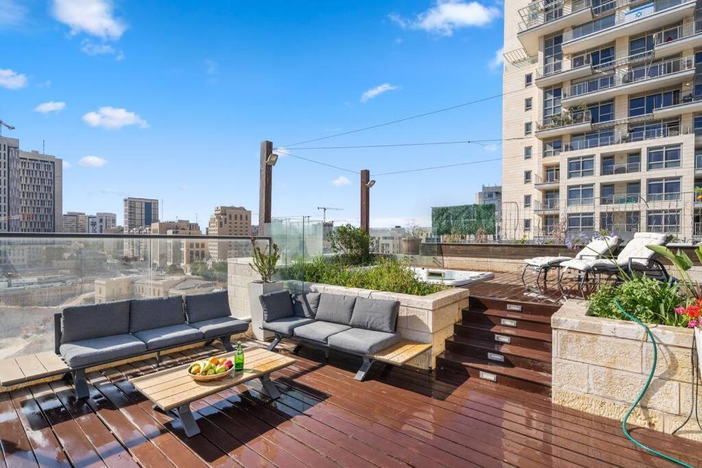 דירה Penthouse Near Machne Yehuda With Jacuzzi *